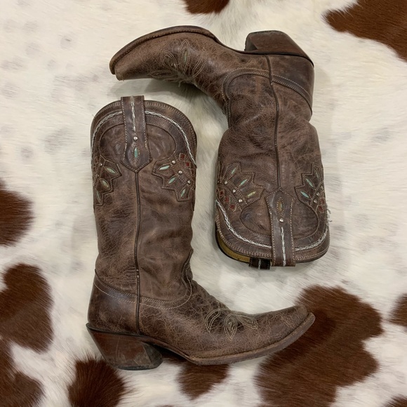 TONY LAMA • Leather Boots “Chocolate Rancho” - Picture 3 of 16
